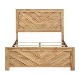 Corbin Natural 4-Piece Queen Bedroom Set (V-Pattern) - Ornate Home