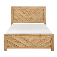 Corbin Natural 4-Piece Queen Bedroom Set (V-Pattern) - Ornate Home