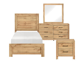 Corbin Natural 4-Piece Twin Bedroom Set - Ornate Home