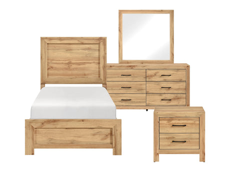 Corbin Natural 4-Piece Twin Bedroom Set - Ornate Home
