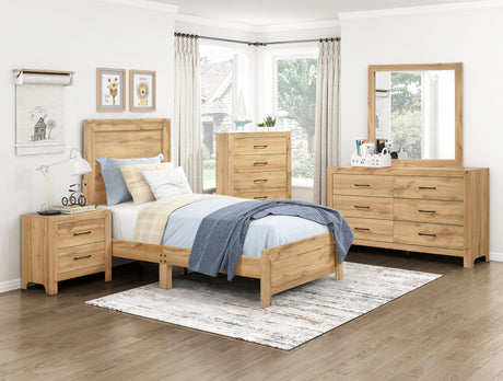 Corbin Natural 4-Piece Twin Bedroom Set - Ornate Home