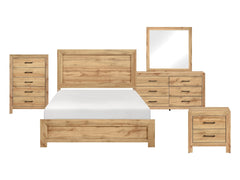 Corbin Natural 5-Piece Queen Bedroom Set - Ornate Home