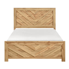 Corbin Natural 5-Piece Queen Bedroom Set (V-Pattern) - Ornate Home