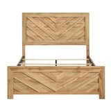 Corbin Natural Chevron Pattern California King Bed in a Box - Ornate Home
