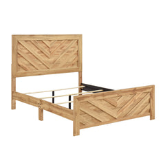 Corbin Natural Chevron Pattern Eastern King Bed in a Box - Ornate Home