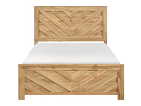 Corbin Natural Chevron Pattern Queen Bed in a Box - Ornate Home