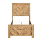 Corbin Natural Chevron Pattern Twin Bed in a Box - Ornate Home