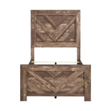 Corbin Rustic Brown 4-Piece Twin Bedroom Set (V-Pattern) - Ornate Home
