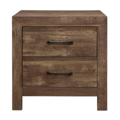Corbin Rustic Brown 4-Piece Twin Bedroom Set (V-Pattern) - Ornate Home