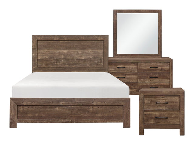 Corbin Rustic Brown 4-piece Queen Bedroom Set - Ornate Home