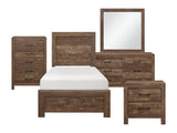 Corbin Rustic Brown 5-Piece Twin Bedroom Set - Ornate Home