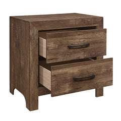 Corbin Rustic Brown 5-Piece Twin Bedroom Set (V-Pattern) - Ornate Home