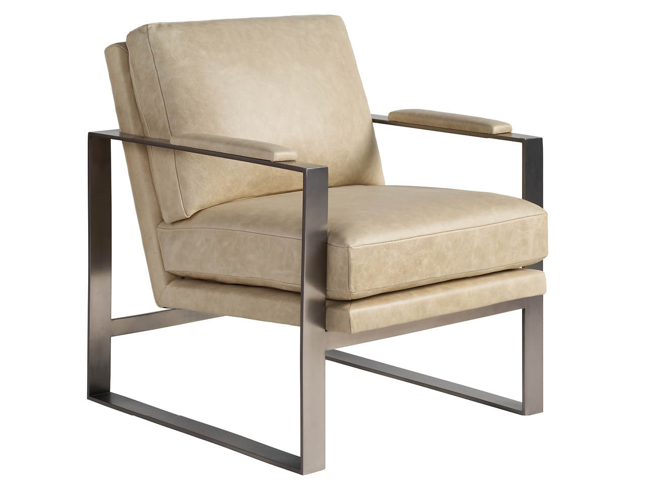 Corbin Sand/Satin Pewter Accent Chair - Ornate Home