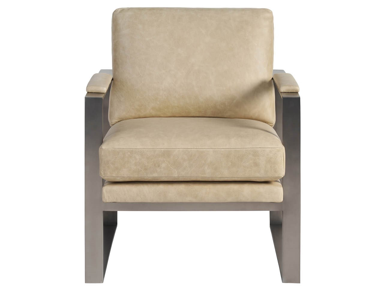 Corbin Sand/Satin Pewter Accent Chair - Ornate Home