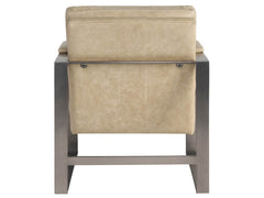 Corbin Sand/Satin Pewter Accent Chair - Ornate Home