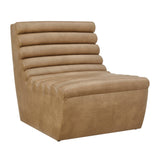 Corbin Toast Vegan Leather Armless Accent Chair - Ornate Home