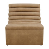 Corbin Toast Vegan Leather Armless Accent Chair - Ornate Home