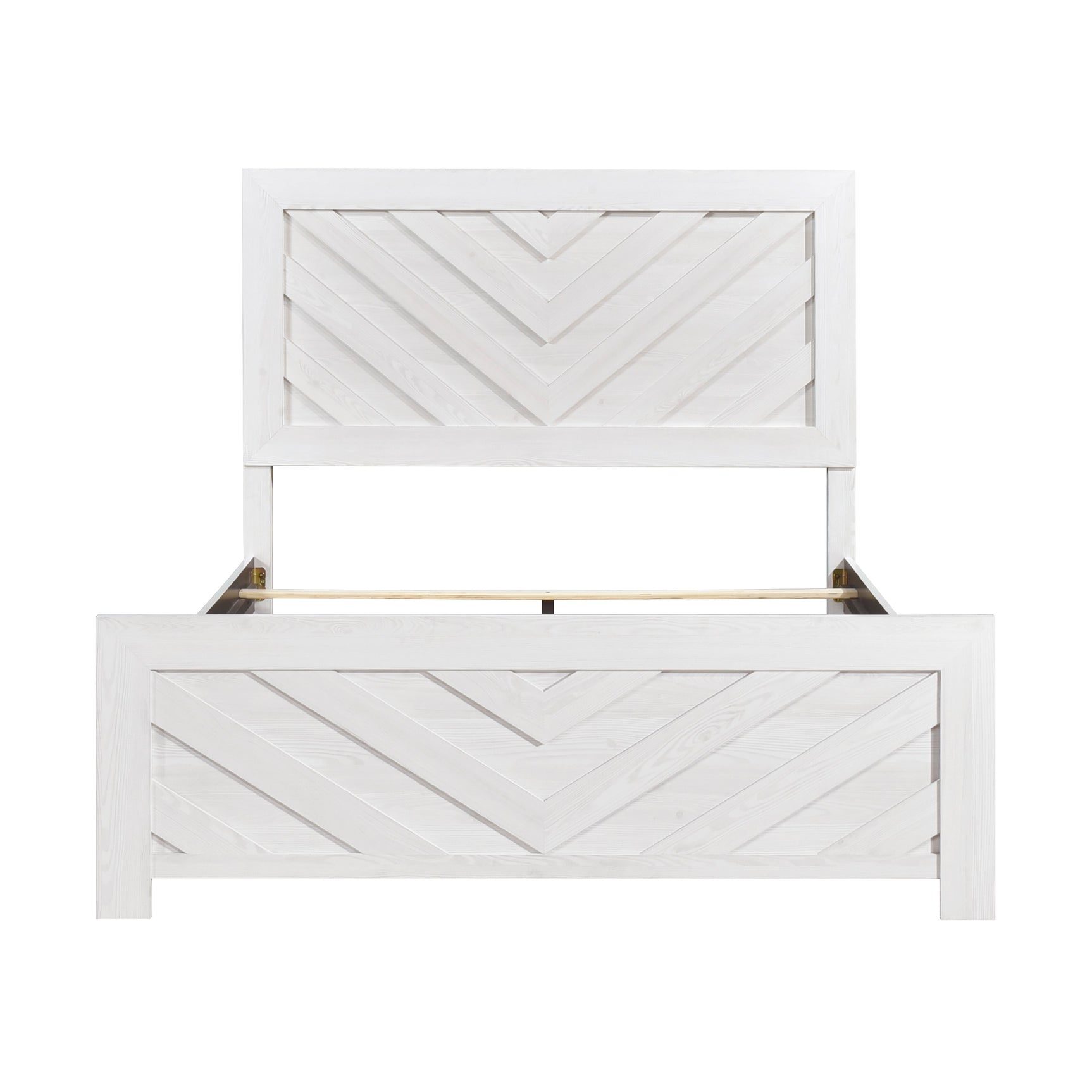 Corbin White 4-Piece Queen Bedroom Set (V-Pattern) - Ornate Home
