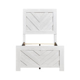 Corbin White 4-Piece Twin Bedroom Set (V-Pattern) - Ornate Home