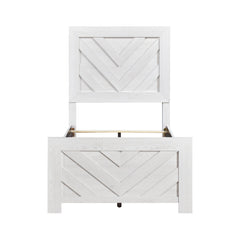 Corbin White 4-Piece Twin Bedroom Set (V-Pattern) - Ornate Home