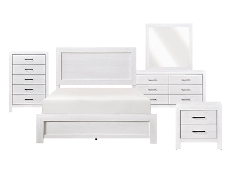 Corbin White 5-Piece Queen Bedroom Set - Ornate Home