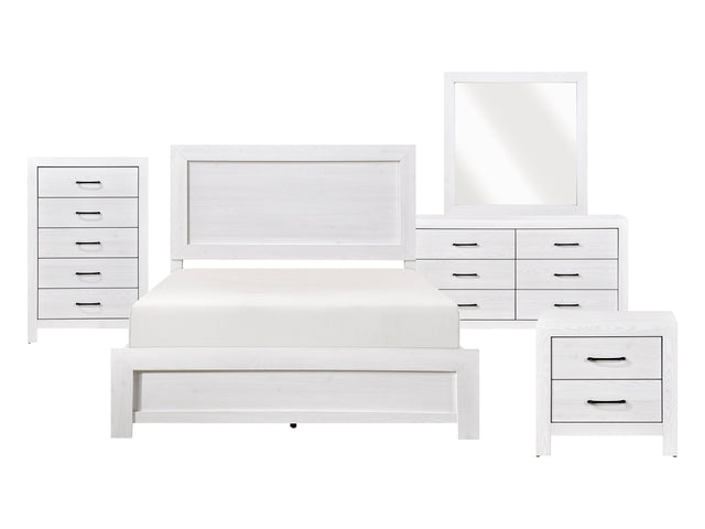 Corbin White 5-Piece Queen Bedroom Set - Ornate Home