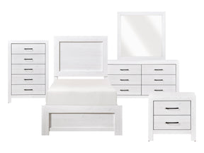 Corbin White 5-Piece Twin Bedroom Set - Ornate Home