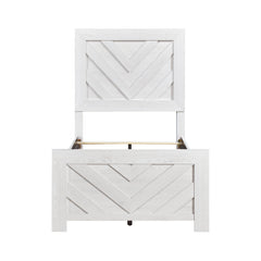 Corbin White 5-Piece Twin Bedroom Set (V-Pattern) - Ornate Home