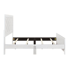 Corbin White Chevron Pattern Eastern King Bed - Ornate Home