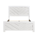 Corbin White Chevron Pattern Full Bed - Ornate Home