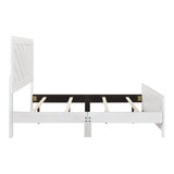 Corbin White Chevron Pattern Full Bed - Ornate Home