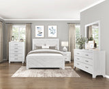 Corbin White Chevron Pattern Full Bed - Ornate Home