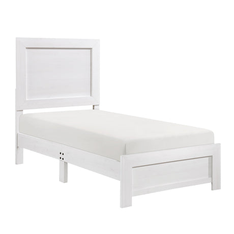 Corbin White Twin Bed - Ornate Home