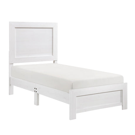 Corbin White Twin Bed - Ornate Home