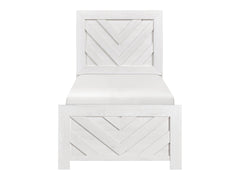 Corbin White Twin Bed - Ornate Home