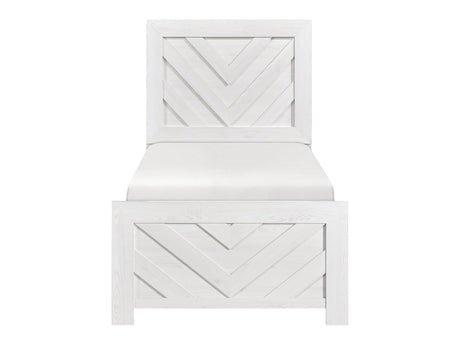 Corbin White Twin Bed - Ornate Home