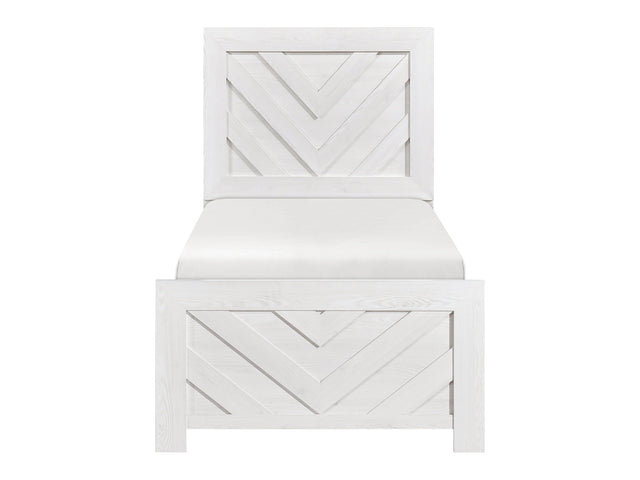 Corbin White Twin Bed - Ornate Home