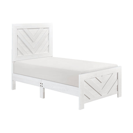 Corbin White Twin Bed - Ornate Home