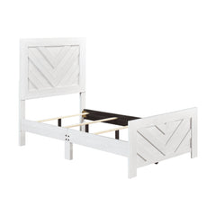 Corbin White Twin Bed - Ornate Home