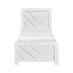 Corbin White Twin Bed - Ornate Home