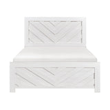 Corbin White V-Pattern 4-Piece Queen Bedroom Set - Ornate Home