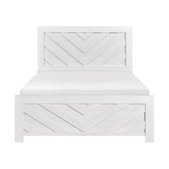 Corbin White V-Pattern 4-Piece Queen Bedroom Set - Ornate Home