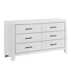 Corbin White V-Pattern 4-Piece Queen Bedroom Set - Ornate Home