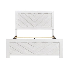 Corbin White V-Pattern 4-Piece Queen Bedroom Set - Ornate Home