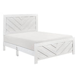 Corbin White V-Pattern 4-Piece Queen Bedroom Set - Ornate Home