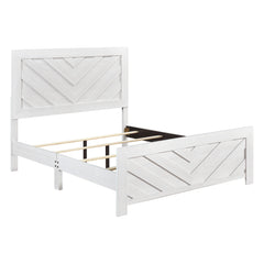 Corbin White V-Pattern 4-Piece Queen Bedroom Set - Ornate Home