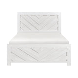 Corbin White V-Pattern 5-Piece Queen Bedroom Set - Ornate Home