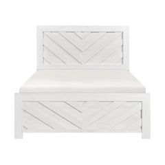 Corbin White V-Pattern 5-Piece Queen Bedroom Set - Ornate Home