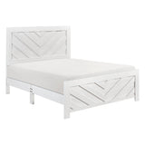 Corbin White V-Pattern 5-Piece Queen Bedroom Set - Ornate Home