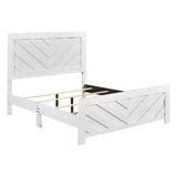 Corbin White V-Pattern 5-Piece Queen Bedroom Set - Ornate Home